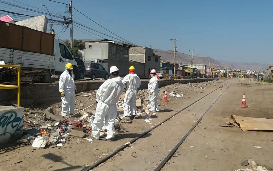 FCAB retiró entre enero y marzo más de 20 mil kilos de basura de la vía férrea en Antofagasta